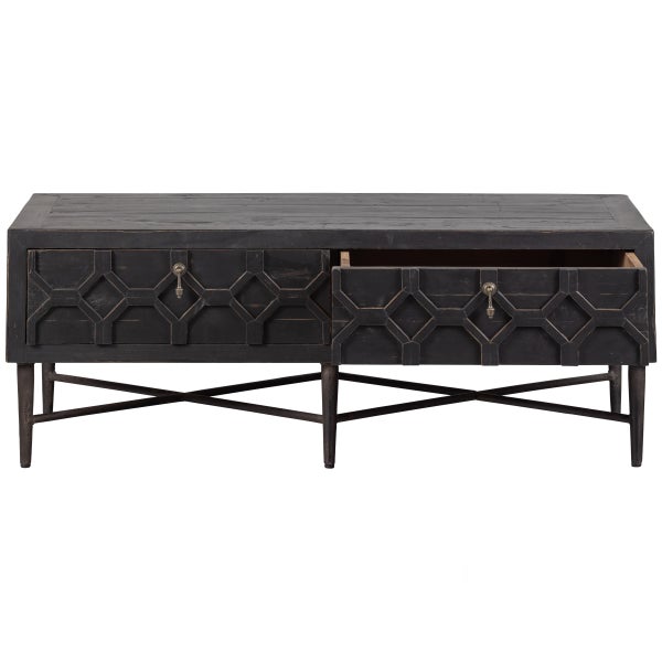 de eekhoorn BEQUEST SALONTAFEL/TV MEUBEL HOUT ZWART 120 CM