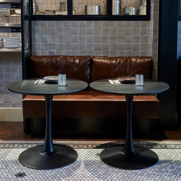 De Eekhoorn BISTRO TROMPETVOET METAAL MATZWART 72XØ60 CM