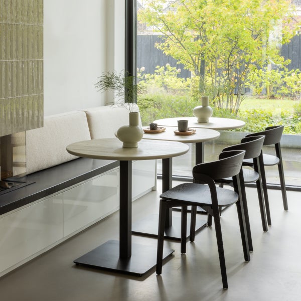 De Eekhoorn BISTRO VIERKANTE BUISVOET METAAL MATZWART 72X50X50 CM