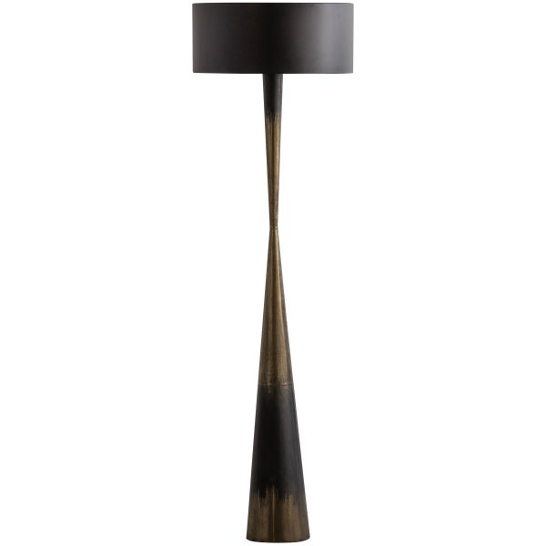 De Eekhoorn BLACKOUT TOO STAANDE LAMP METAAL ZWART/MESSING
