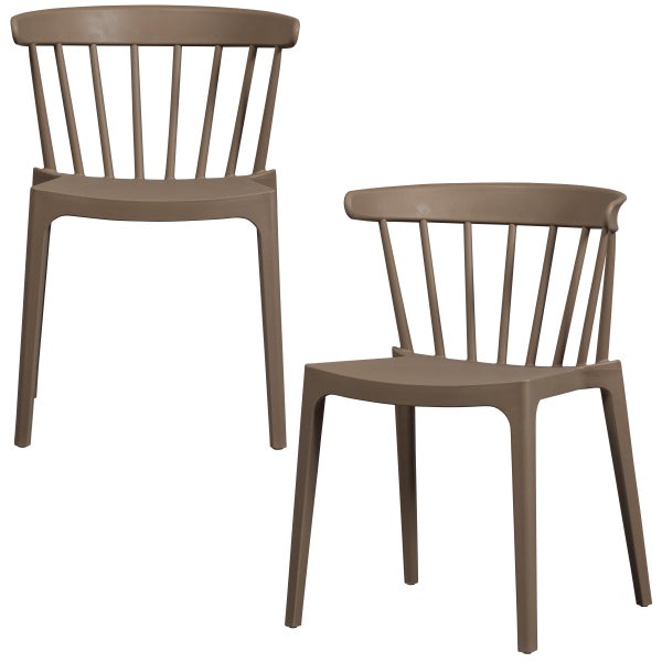 de eekhoorn BLISS TUINSTOEL MET SPIJLEN BRUIN MELANGE