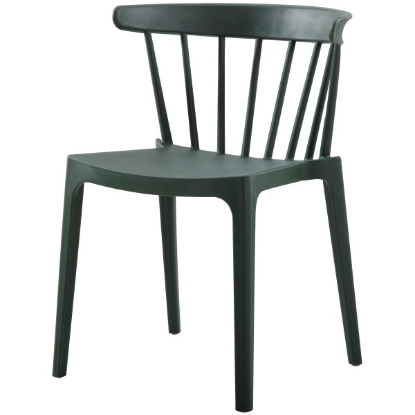 De Eekhoorn BLISS TUINSTOEL MET SPIJLEN KUNSTSTOF ARMY GROEN