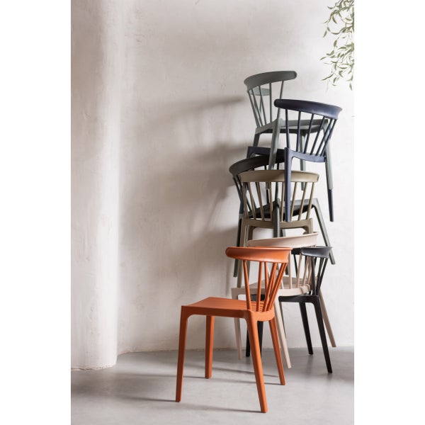 De Eekhoorn BLISS TUINSTOEL MET SPIJLEN KUNSTSTOF JADEGROEN