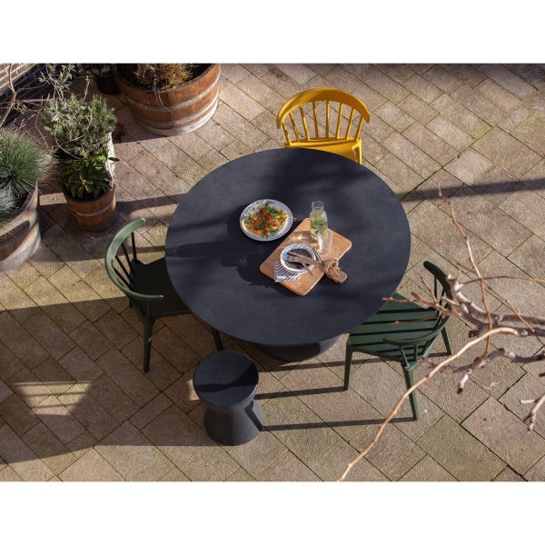 De Eekhoorn BLISS TUINSTOEL MET SPIJLEN KUNSTSTOF OKER GEEL