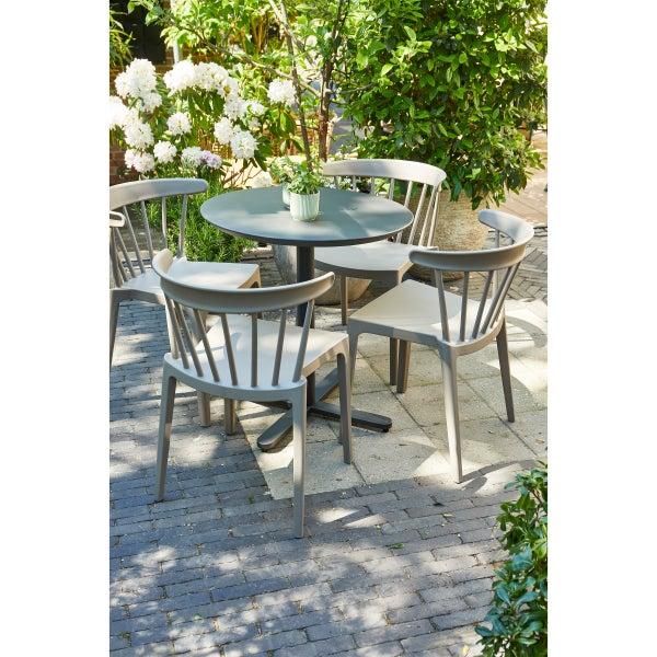 De Eekhoorn BLISS TUINSTOEL MET SPIJLEN KUNSTSTOF TAUPE