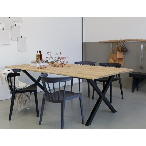 De Eekhoorn BLISS TUINSTOEL MET SPIJLEN KUNSTSTOF ZWART