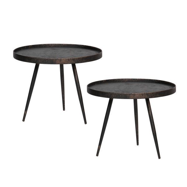 de eekhoorn BOUNDS BIJZETTAFEL L HOUT/METAAL ANTIQUE GOUD 44XØ58 CM