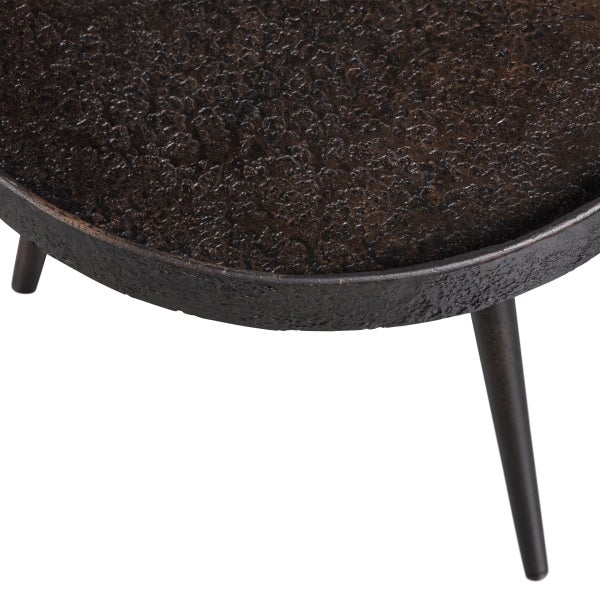 De Eekhoorn BOUNDS BIJZETTAFEL M HOUT/METAAL ANTIQUE GOUD 41XØ41 CM