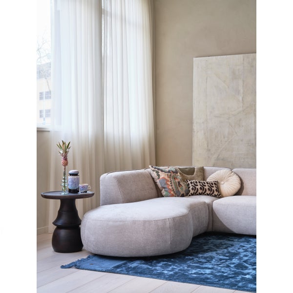 De Eekhoorn BROAD BIJZETTAFEL MET GRAVURE POOT MANGO HOUT DONKERBRUIN