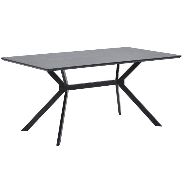 De Eekhoorn BRUNO EETTAFEL RECHTHOEK MDF ZWART 160X90 CM