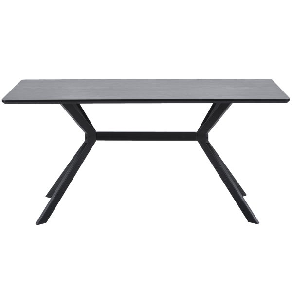 De Eekhoorn BRUNO EETTAFEL RECHTHOEK MDF ZWART 160X90 CM
