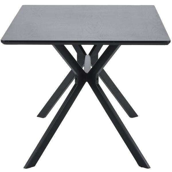 De Eekhoorn BRUNO EETTAFEL RECHTHOEK MDF ZWART 160X90 CM