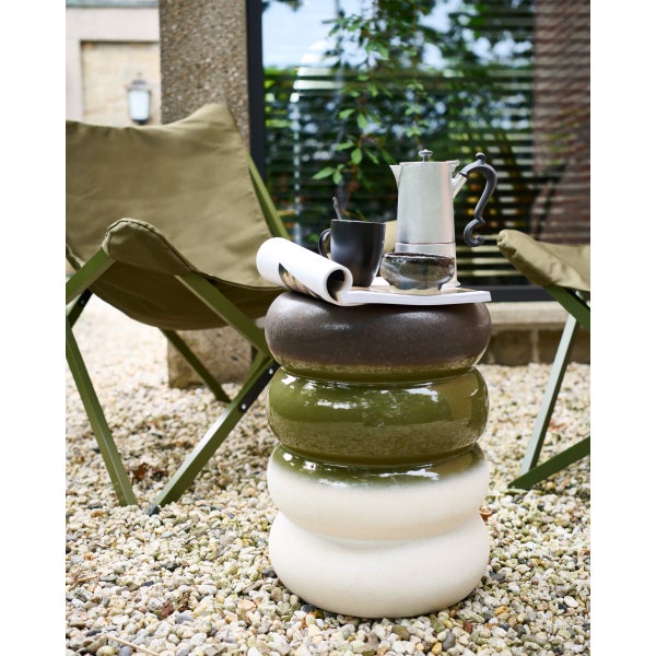 De Eekhoorn BULB BIJZETTAFEL KERAMIEK GROEN 44X34Ø CM