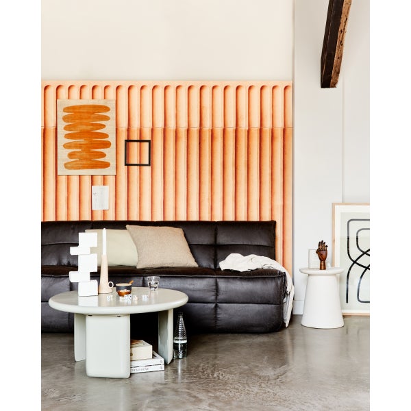 De Eekhoorn BUTTON BIJZETTAFEL KERAMIEK WIT 45X35Ø CM