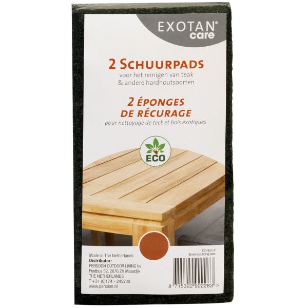 de eekhoorn CARE OUTDOOR ONDERHOUDSMIDDEL SCHUURPADS GROEN 2 STUKS