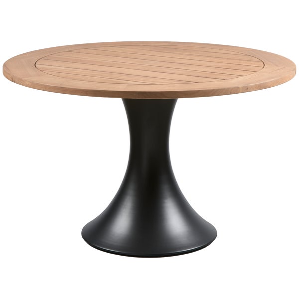 De Eekhoorn CHARLEY TUINTAFEL ROND ALUMINIUM/TEAK NATUREL Ø122 CM