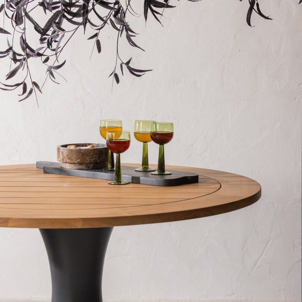 De Eekhoorn CHARLEY TUINTAFEL ROND ALUMINIUM/TEAK NATUREL Ø122 CM