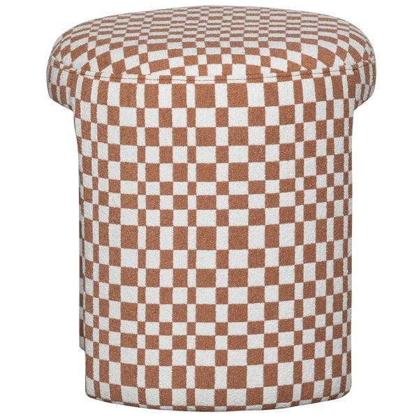 de eekhoorn CHARLIE GESTOFFEERDE KRUK RUIT DESSIN ORANJE