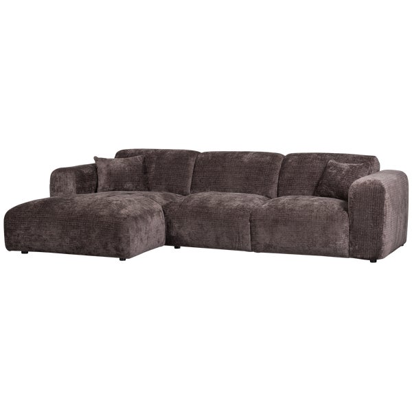 De Eekhoorn CLOUD CHAISE LONGUE BANK LINKS CHENILLE WARM BRUIN