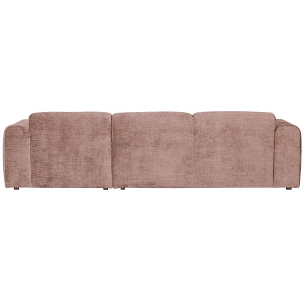 De Eekhoorn CLOUD CHAISE LONGUE BANK RECHTS CHENILLE TAUPE/ROZE