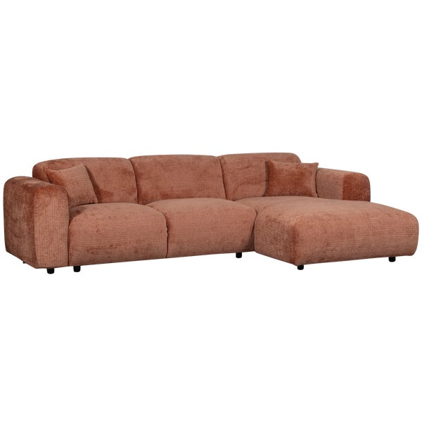 de eekhoorn CLOUD CHAISE LONGUE BANK RECHTS CHENILLE TERRA