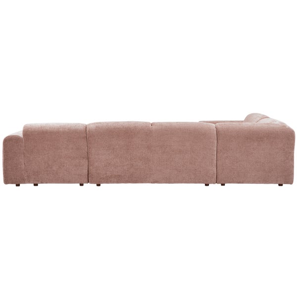 De Eekhoorn CLOUD HOEKBANK LINKS GEWEVEN CHENILLE TAUPE/ROZE