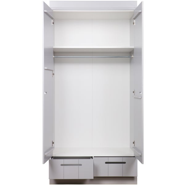 de eekhoorn CONNECT 2-DEURS KLEDINGKAST + LADE BETONGRIJS [fsc]