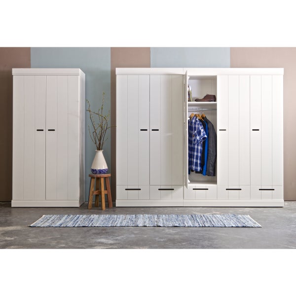De Eekhoorn CONNECT 2-DEURS KLEDINGKAST + LADE WIT [fsc]