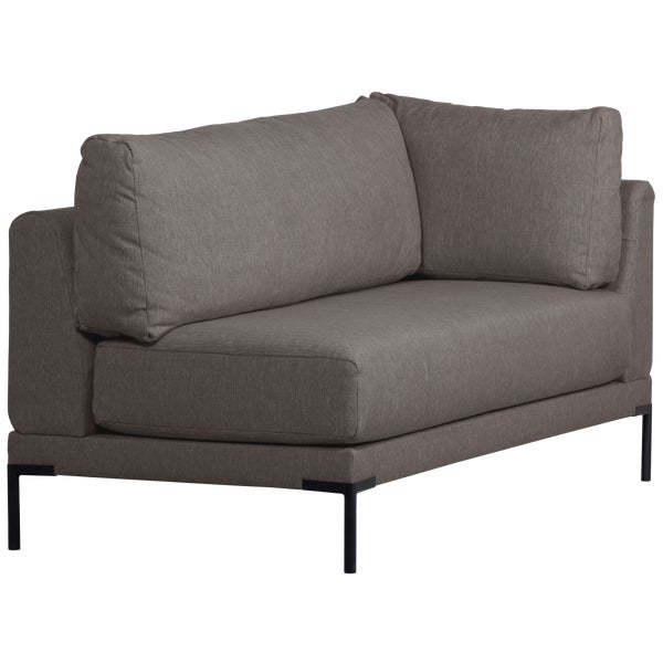 De Eekhoorn COUPLE EETBANK HOEKELEMENT LANGE ZIJDE LINKS GRIJS MELANGE