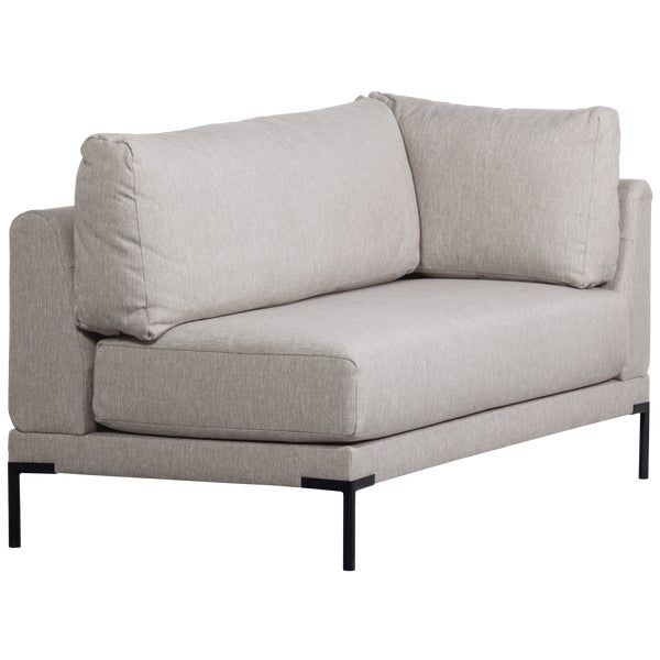 De Eekhoorn COUPLE EETBANK HOEKELEMENT LANGE ZIJDE LINKS LICHTGRIJS