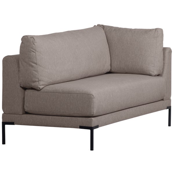 De Eekhoorn COUPLE EETBANK HOEKELEMENT LANGE ZIJDE LINKS TAUPE