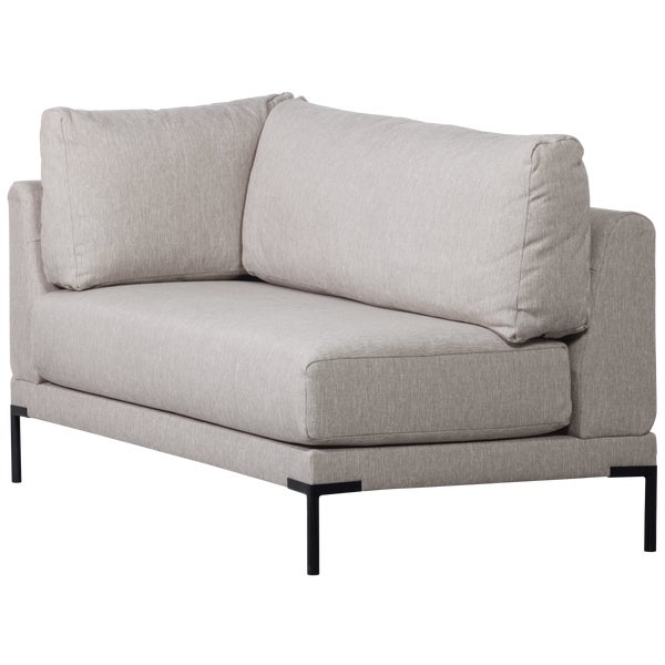 De Eekhoorn COUPLE EETBANK HOEKELEMENT LANGE ZIJDE RECHTS LICHTGRIJS