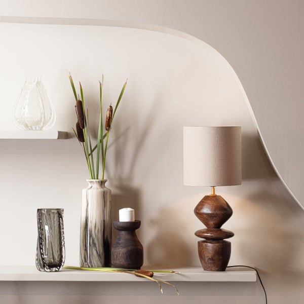 De Eekhoorn CROWN HANDGEVORMDE VAAS GLAS 24X18 CM OFF WHITE