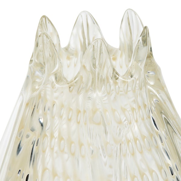 De Eekhoorn CROWN HANDGEVORMDE VAAS GLAS 24X18 CM OFF WHITE