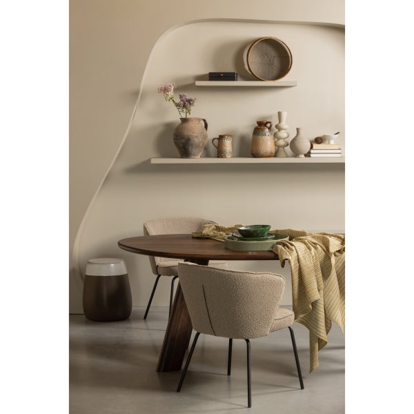 De Eekhoorn ADMIT EETKAMERSTOEL BOUCLÉ BEIGE