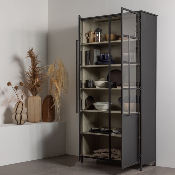 De Eekhoorn ARLES VAAS GLAS MET STREEP NATUREL