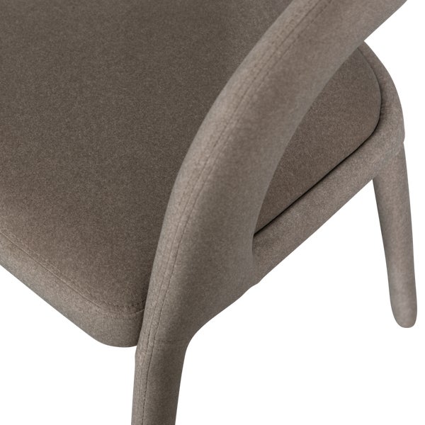 De Eekhoorn ARMS EETKAMERSTOEL VILT BRUIN