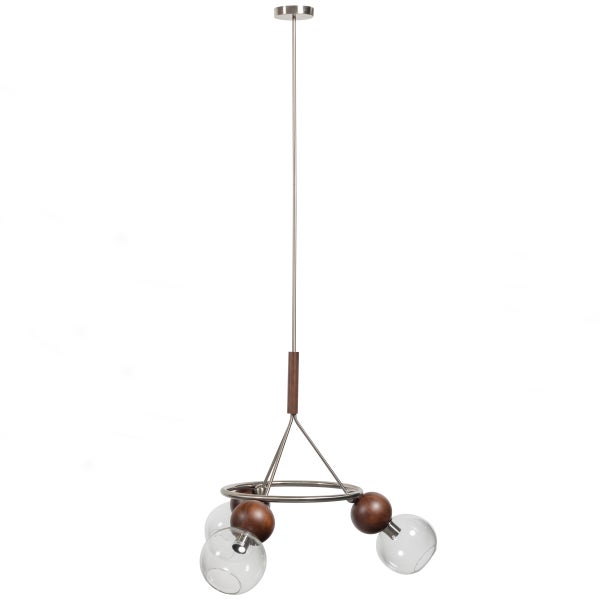 de eekhoorn BABBLE HANGLAMP 3 BOLLEN GLAS BRUIN