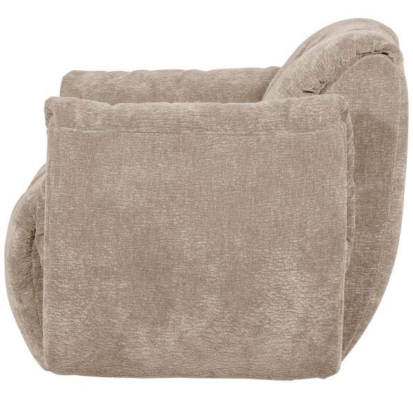 de eekhoorn BAGGY DRAAIFAUTEUIL 3D CHENILLE ZAND