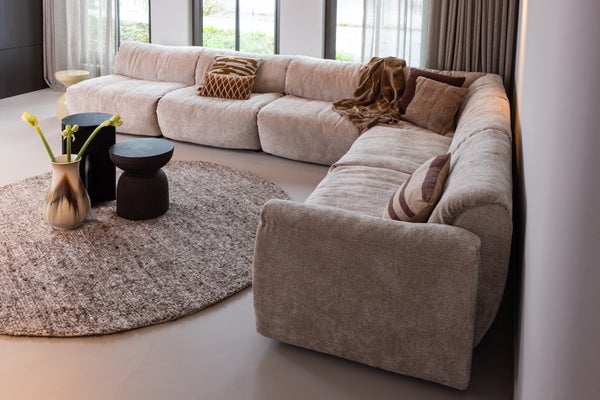 De Eekhoorn BAGGY HOEKELEMENT 3D CHENILLE ZAND