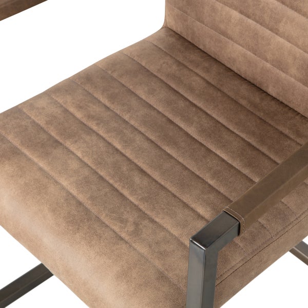 De Eekhoorn BAS EETKAMERSTOEL LEERLOOK TAUPE