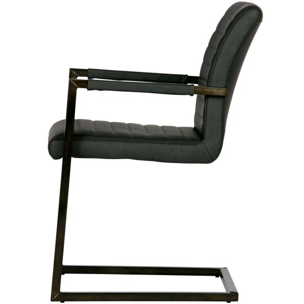 De Eekhoorn BAS EETKAMERSTOEL PU ANTRACIET