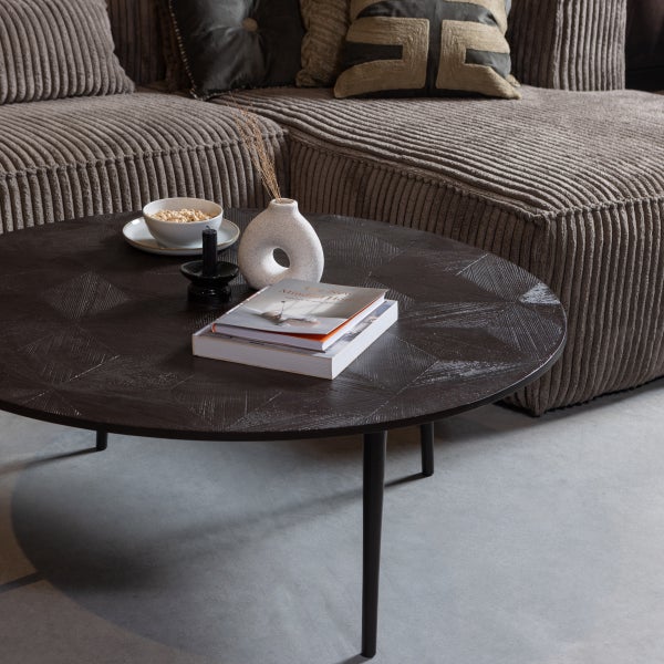 De Eekhoorn BEAN HOEKBANK RECHTS RIBSTOF MUD