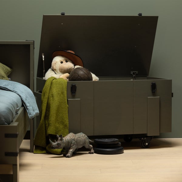 De Eekhoorn BOBBY OPBERGKIST GRENEN FOREST [fsc]