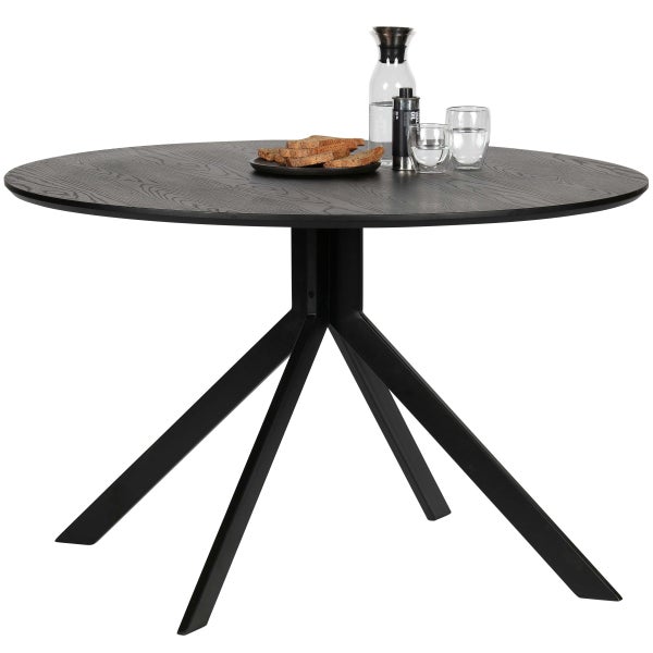 de eekhoorn BRUNO EETTAFEL ROND MDF ZWART Ø120 CM
