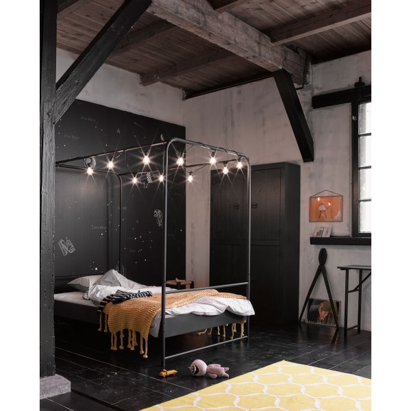 De Eekhoorn BUNK HEMELBED METAAL ZWART 120X200 CM