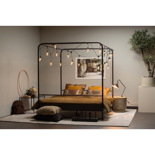 De Eekhoorn BUNK HEMELBED METAAL ZWART 160X200 CM