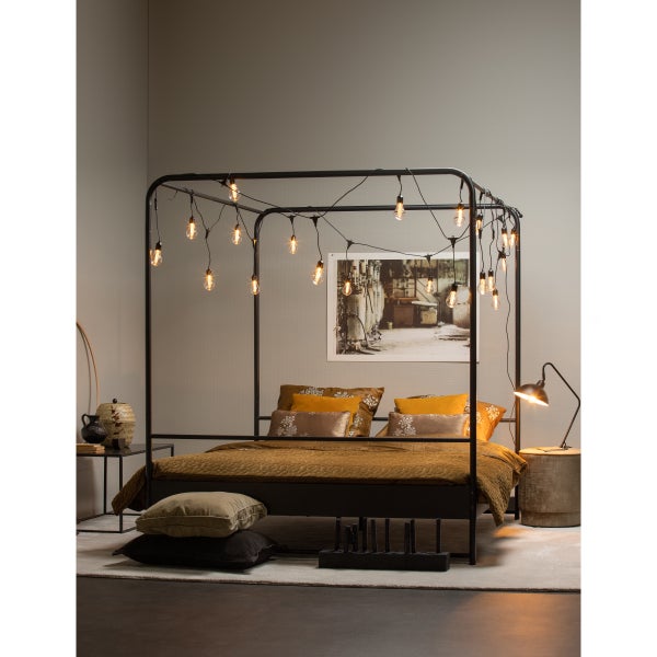 De Eekhoorn BUNK HEMELBED METAAL ZWART 160X200 CM