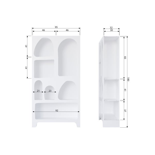 De Eekhoorn CAZ VAKKENKAST BREED WIT [fsc]
