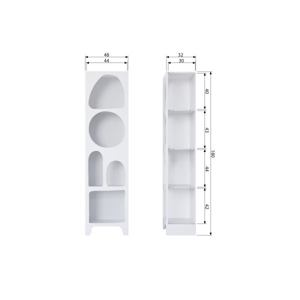 De Eekhoorn CAZ VAKKENKAST SMAL WIT [fsc]